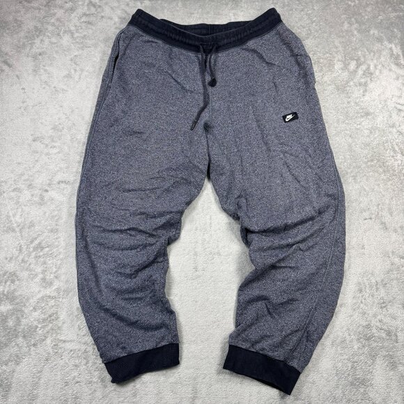 Nike Sweatpants Mens Baggy Tapered Joggers Lounge Active Sporty Gray Black XL - Picture 1 of 8